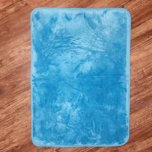 Turquoise Premium Memory Foam Bathroom Mat Set 17x24 inch - Picture 2 of 7